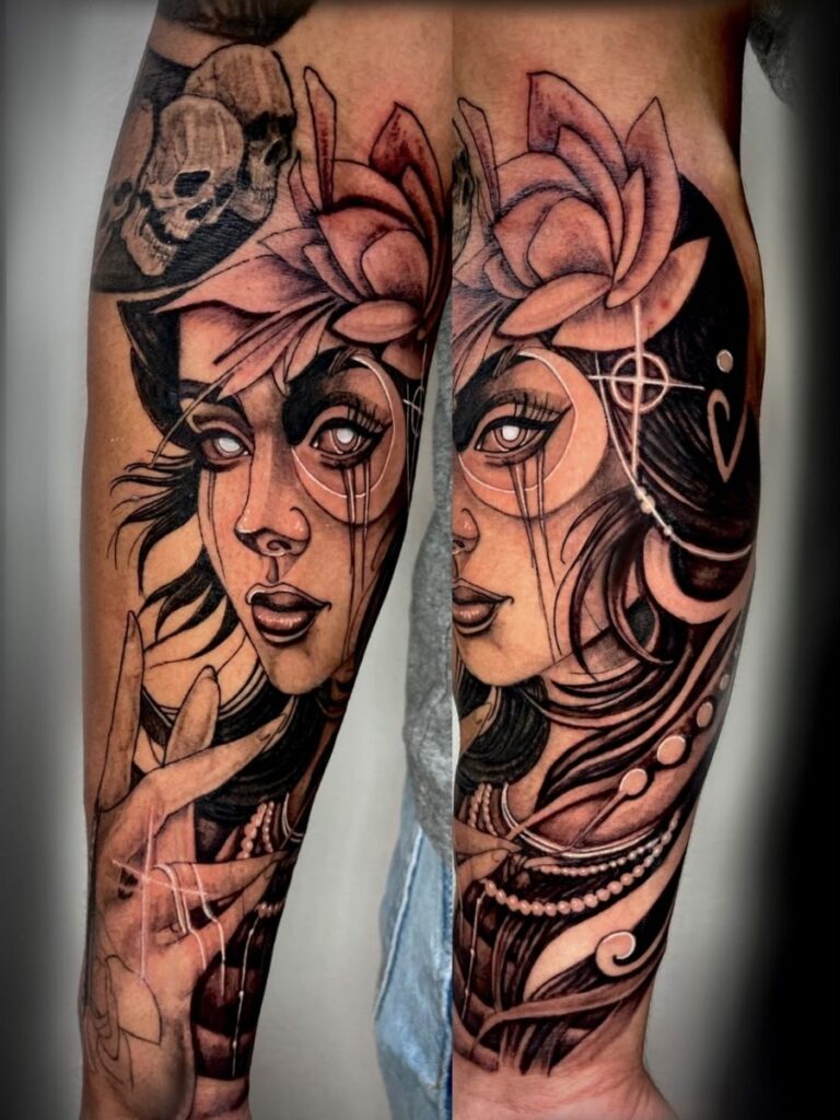 Tattoo Chica en Black & Grey